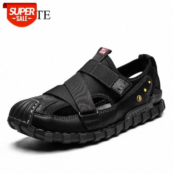2020 new summer flip flop men breathable leather sandals man flats fashion casual beach men's shoes plus size 39-48 #bo72, Black
2020 new summer flip flop men breathable leather sandals man flats fashion casual beach men's shoes plus size 39-48 #bo72, Black