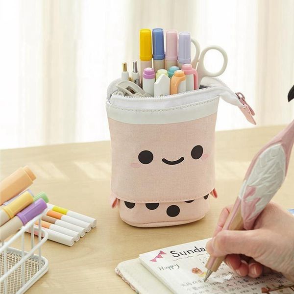 pencil bags pearl milk tea bag multi-function case polka dot pen cute stand storage 17*13cm
pencil bags pearl milk tea bag multi-function case polka dot pen cute stand storage 17*13cm