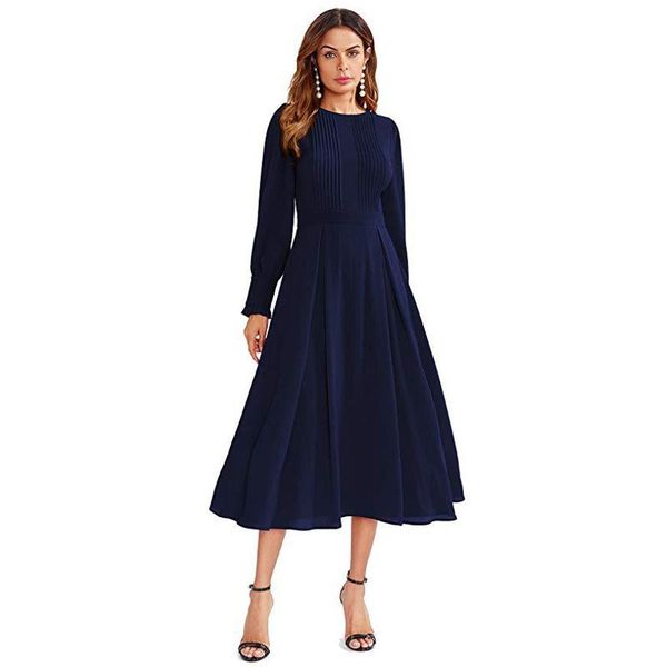 casual dresses bellflower frilled long sleeve women dress fashion office ladies pleated midi elegant zipper chiffon vestidos, Black;gray
casual dresses bellflower frilled long sleeve women dress fashion office ladies pleated midi elegant zipper chiffon vestidos, Black;gray