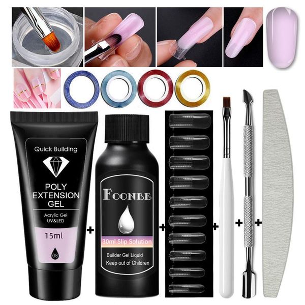 nail art kits 10pcs poly extension gel set french clear camouflage color tip form crystal slice brush
nail art kits 10pcs poly extension gel set french clear camouflage color tip form crystal slice brush