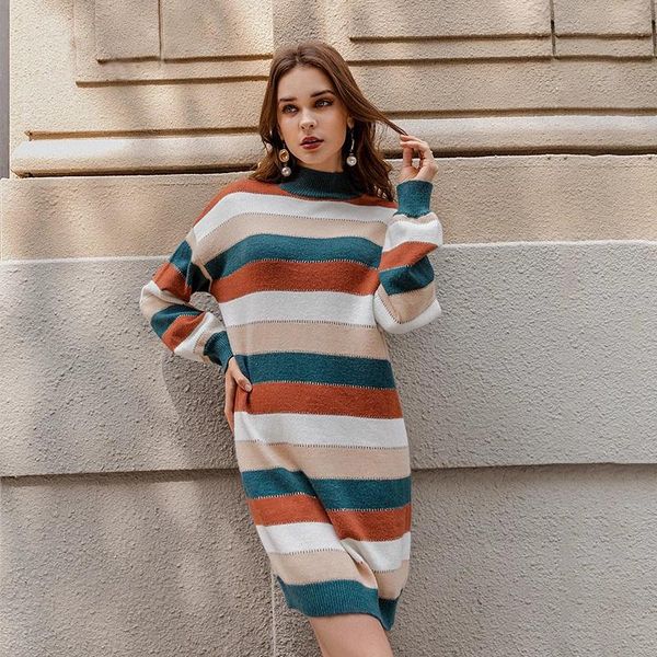 mesh color stripe sweater dress jumper loose long sleeve female warm elegant patchwork drop-shoulder casual dresses, Black;gray
mesh color stripe sweater dress jumper loose long sleeve female warm elegant patchwork drop-shoulder casual dresses, Black;gray