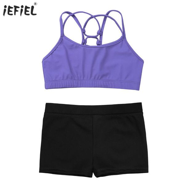 girls criss cross back tanks spaghetti straps kids clothes set activewear dance shorts stage workout clothing sets, White
girls criss cross back tanks spaghetti straps kids clothes set activewear dance shorts stage workout clothing sets, White