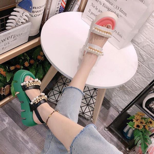sandals rimocy luxury pearl chain platform women 2021 ankle strap sport beach shoes woman chunky heels outdoor ladies, Black
sandals rimocy luxury pearl chain platform women 2021 ankle strap sport beach shoes woman chunky heels outdoor ladies, Black