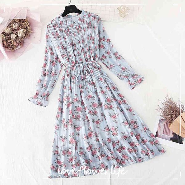 women pleated chiffon dress spring summer vintage floral printe long dress long sleeve loose plus size dresses vestidos 210521, Black;gray
women pleated chiffon dress spring summer vintage floral printe long dress long sleeve loose plus size dresses vestidos 210521, Black;gray