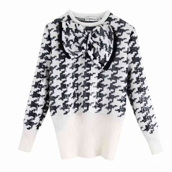 women's sweaters plaid knitted autumn women elegant winter sweater female fashion party sueter invierno o-neck bow blusas muj, White;black
women's sweaters plaid knitted autumn women elegant winter sweater female fashion party sueter invierno o-neck bow blusas muj, White;black