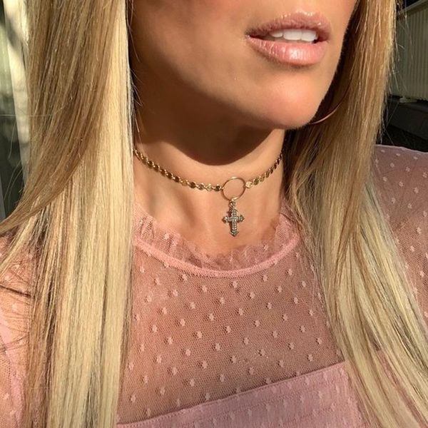 circle pendant with hanging cross necklace gifts for her christian religious jewelry faith handmade love chains, Silver
circle pendant with hanging cross necklace gifts for her christian religious jewelry faith handmade love chains, Silver