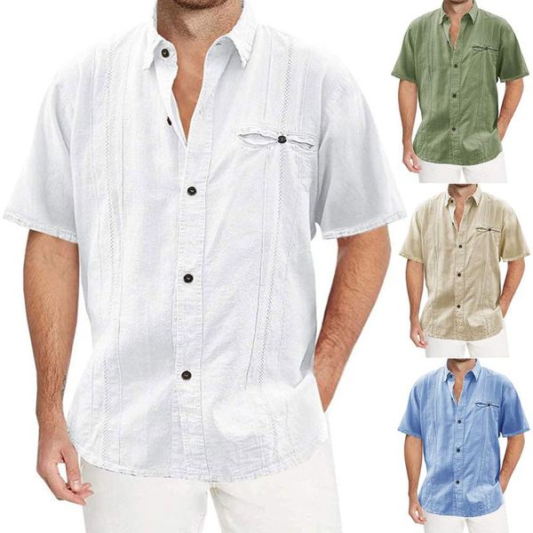 men's casual shirts linen button down shirt business chambray solid summer loose cotton breathable classic, White;black
men's casual shirts linen button down shirt business chambray solid summer loose cotton breathable classic, White;black