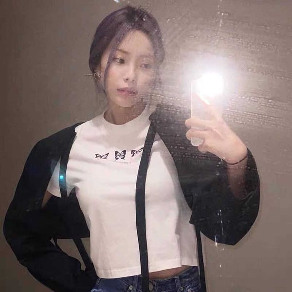 e-girl cute butterfly graphic print short-sleeved t-shirt female crop y2k summer grunge style o-neck vintage tee 210527, White
e-girl cute butterfly graphic print short-sleeved t-shirt female crop y2k summer grunge style o-neck vintage tee 210527, White