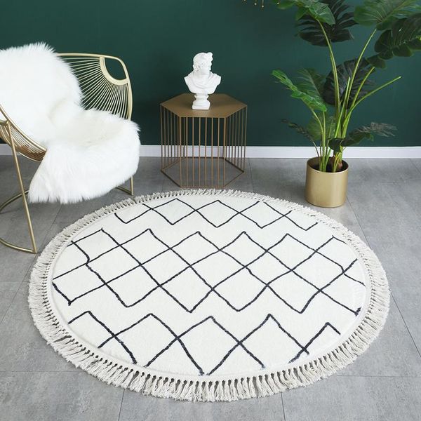 carpets vintage morocco round carpet nordic floor for living room bedroom doormat tassel soft mat cotton handmade area rug
carpets vintage morocco round carpet nordic floor for living room bedroom doormat tassel soft mat cotton handmade area rug