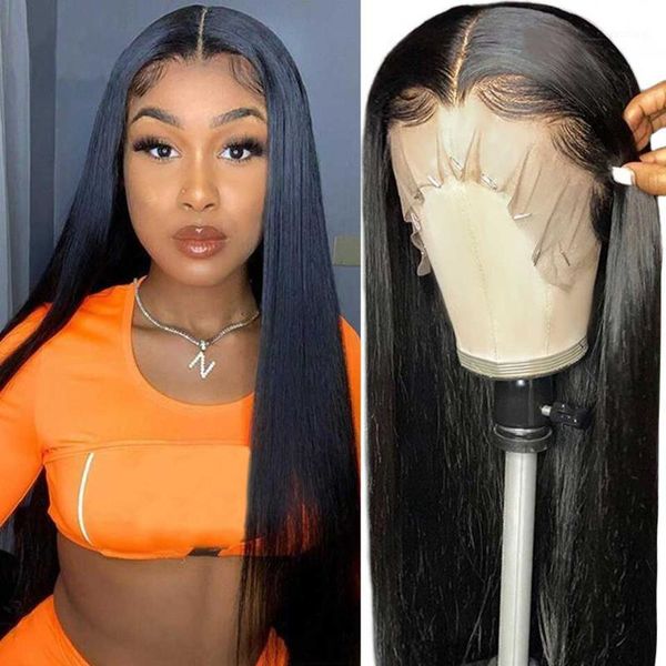 inch straight lace front wig 180% brazilian human hair wigs remy t part hd transparent frontal wig1, Black;brown
inch straight lace front wig 180% brazilian human hair wigs remy t part hd transparent frontal wig1, Black;brown