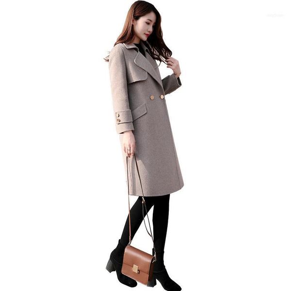 women's wool & blends 2021 autumn woolen coat women long sleeves m gray black brown lapel slim jacket winter elegant casual female coat
women's wool & blends 2021 autumn woolen coat women long sleeves m gray black brown lapel slim jacket winter elegant casual female coat