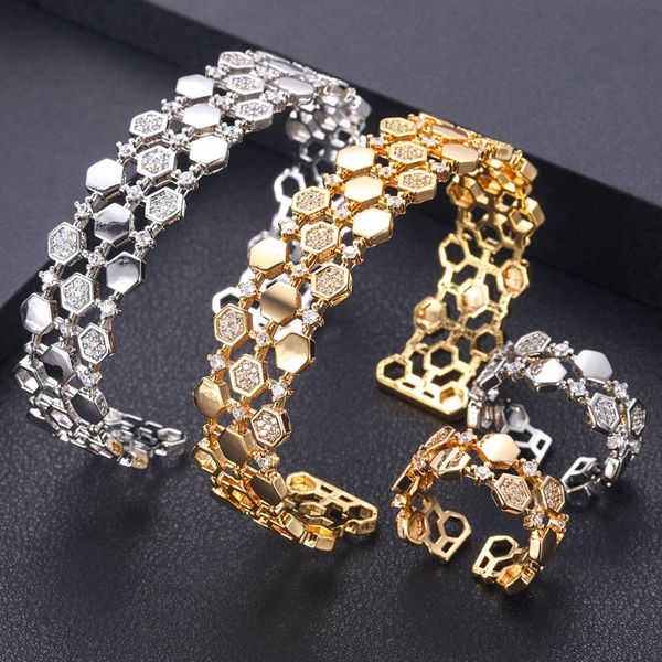 earrings & necklace jewelry set bangle ring crystal luxury wedding for women cubic zirconia janekelly platinum plated trendy copper 2 geomet, Silver
earrings & necklace jewelry set bangle ring crystal luxury wedding for women cubic zirconia janekelly platinum plated trendy copper 2 geomet, Silver