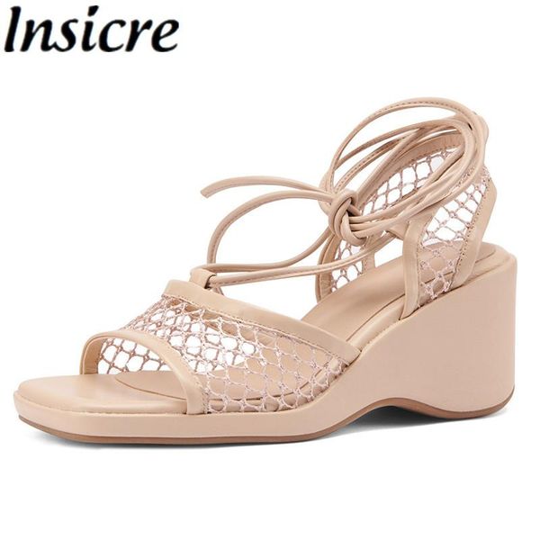 sandals insicre 2021 fashion summer high heel shoes mesh square toe cross tied women wedges black handmade size 40
sandals insicre 2021 fashion summer high heel shoes mesh square toe cross tied women wedges black handmade size 40