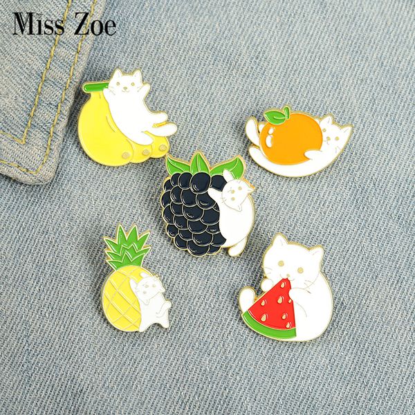 fruit cats enamel pins custom pineapple blueberry banana watermelon orange brooch lapel badge bag cartoon jewelry gift for kidsdio chan cont, Gray
fruit cats enamel pins custom pineapple blueberry banana watermelon orange brooch lapel badge bag cartoon jewelry gift for kidsdio chan cont, Gray