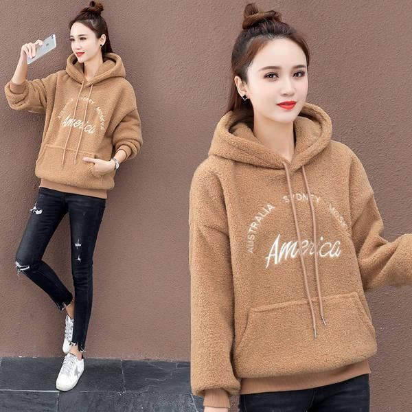 women's hoodies & sweatshirts autumn and winter pullover printed round collar brown city casual european style hoodie with sticky fiber, Black
women's hoodies & sweatshirts autumn and winter pullover printed round collar brown city casual european style hoodie with sticky fiber, Black