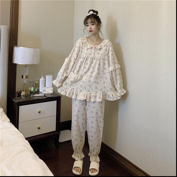 autumn cute pajamas set home womens sleepwears clothes 2 piece pocket cartoon print pants pyjamas cotton homewear y191, Black;red
autumn cute pajamas set home womens sleepwears clothes 2 piece pocket cartoon print pants pyjamas cotton homewear y191, Black;red