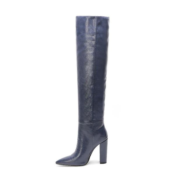 boots autumn winter woman leather high heel long square pointed toe slip on solid color, Black
boots autumn winter woman leather high heel long square pointed toe slip on solid color, Black