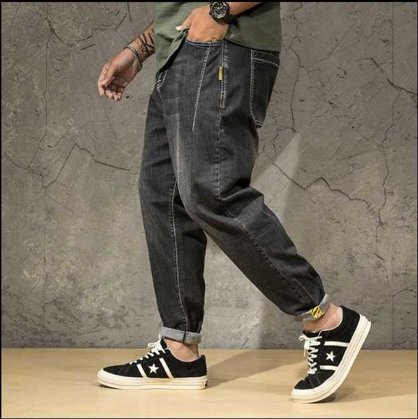 men's pants 2021 spring and autumn jeans plus fat size trendy brand large loose casual trousers 4, Black
men's pants 2021 spring and autumn jeans plus fat size trendy brand large loose casual trousers 4, Black