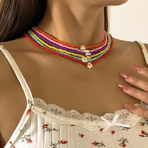 chokers accessories simple holiday woven rice bead pastoral necklace ins style small daisy round chain, Golden;silver
chokers accessories simple holiday woven rice bead pastoral necklace ins style small daisy round chain, Golden;silver