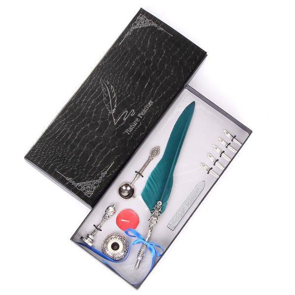 fountain pens european feather pen creative business gift signature personality design multicolor student stationery set
fountain pens european feather pen creative business gift signature personality design multicolor student stationery set