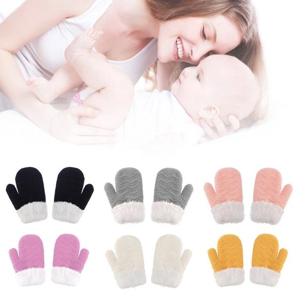 children's mittens 1 pair winter kids knitted toddlers plush warm full finger gloves for born infants baby girls boys, White
children's mittens 1 pair winter kids knitted toddlers plush warm full finger gloves for born infants baby girls boys, White