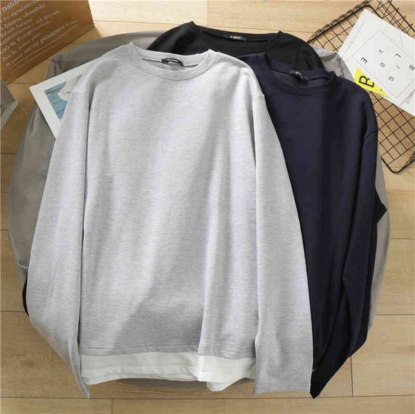hoodies fake two piece round neck pullover women's spring 2021 korean loose and thin long sleeved casual top, Black
hoodies fake two piece round neck pullover women's spring 2021 korean loose and thin long sleeved casual top, Black