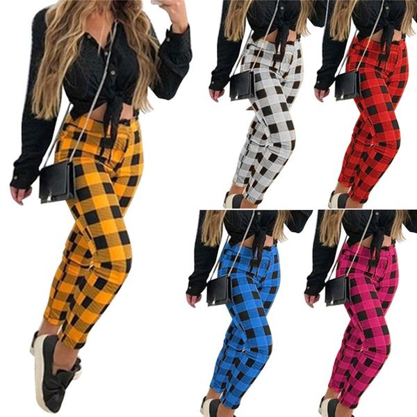 women's pants & capris high-waist trousers autumn plaid slim-fit ladies casual all-match street wear, Black;white
women's pants & capris high-waist trousers autumn plaid slim-fit ladies casual all-match street wear, Black;white
