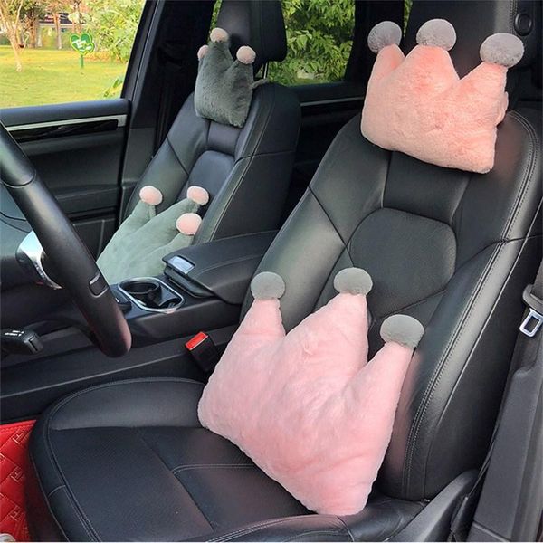 seat cushions car plush headrest creative crown pillow cushion cute neck waist 
seat cushions car plush headrest creative crown pillow cushion cute neck waist