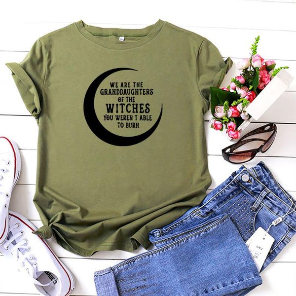 we are the granddaughters of witches tshirt woman cotton loose casual women t shirt fashion black o-neck tee femme women's t-shirt, White
we are the granddaughters of witches tshirt woman cotton loose casual women t shirt fashion black o-neck tee femme women's t-shirt, White