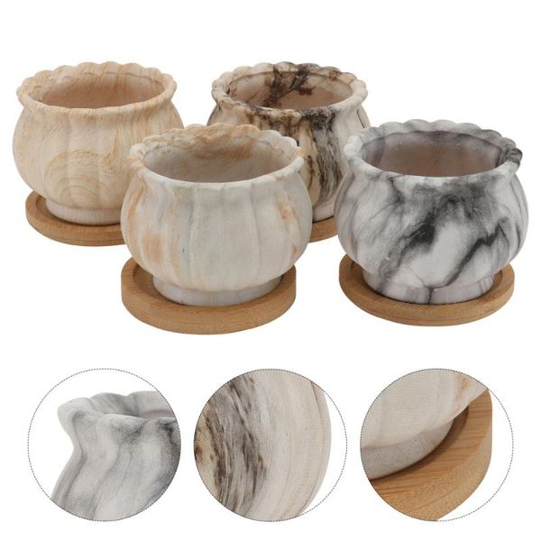 planters & pots 4pcs creative ceramics flowerpot ceramic planter with bamboo trays
planters & pots 4pcs creative ceramics flowerpot ceramic planter with bamboo trays