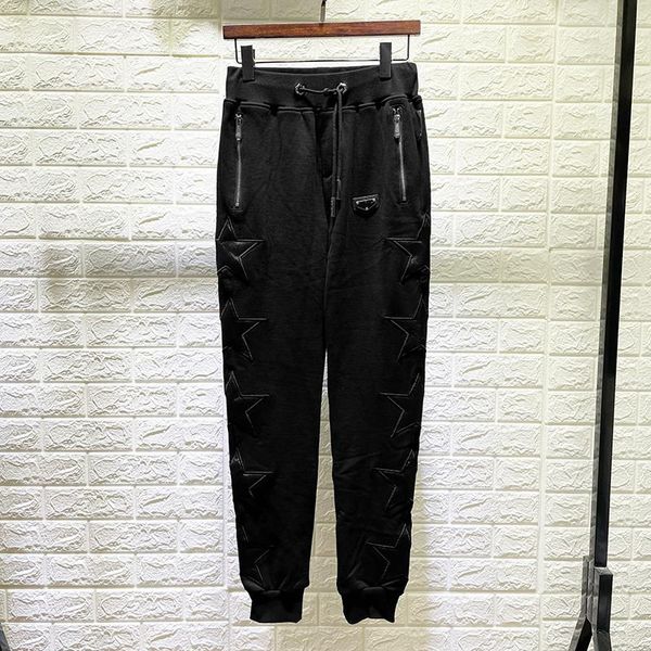 men's pants pp five pointed star leather embroidery pure cotton pied guard high street milan fashion spring sweatpants, Black
men's pants pp five pointed star leather embroidery pure cotton pied guard high street milan fashion spring sweatpants, Black