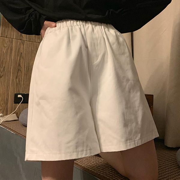 women's shorts 2021 summer high waist thin loose leisure women fashion korean style elastic all-match wide-leg tooling, White;black
women's shorts 2021 summer high waist thin loose leisure women fashion korean style elastic all-match wide-leg tooling, White;black