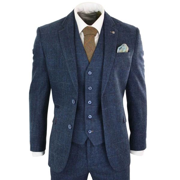 men's suits & blazers suit 3 pics navy lapel wool tweed blend stripe herringbone slim fit formal wedding for groommen (blazer+vest+pant, White;black
men's suits & blazers suit 3 pics navy lapel wool tweed blend stripe herringbone slim fit formal wedding for groommen (blazer+vest+pant, White;black