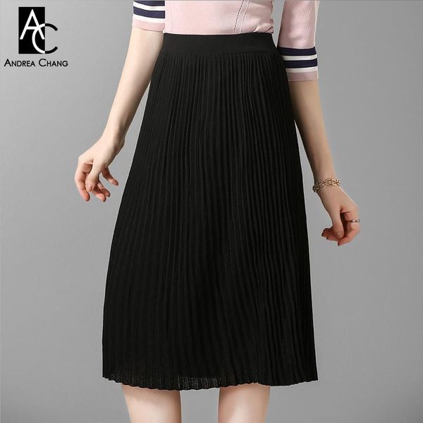 skirts spring autumn summer woman skirt over knee calf length knitted black pleated fashion casual office lady cotton
skirts spring autumn summer woman skirt over knee calf length knitted black pleated fashion casual office lady cotton