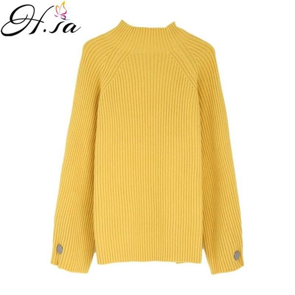 women's sweaters h.sa women oversize sweter half turtleneck knit jumpers button up white pullover and candy color yellow sweater, White;black
women's sweaters h.sa women oversize sweter half turtleneck knit jumpers button up white pullover and candy color yellow sweater, White;black
