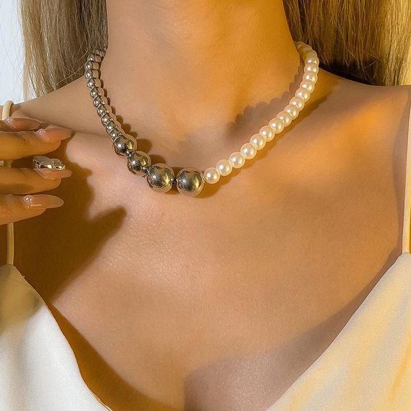 chokers punk vintage mix match ccb beaded balls imitation pearls choker necklace for women hiphop colar chocker fashion jewelry gift, Golden;silver
chokers punk vintage mix match ccb beaded balls imitation pearls choker necklace for women hiphop colar chocker fashion jewelry gift, Golden;silver