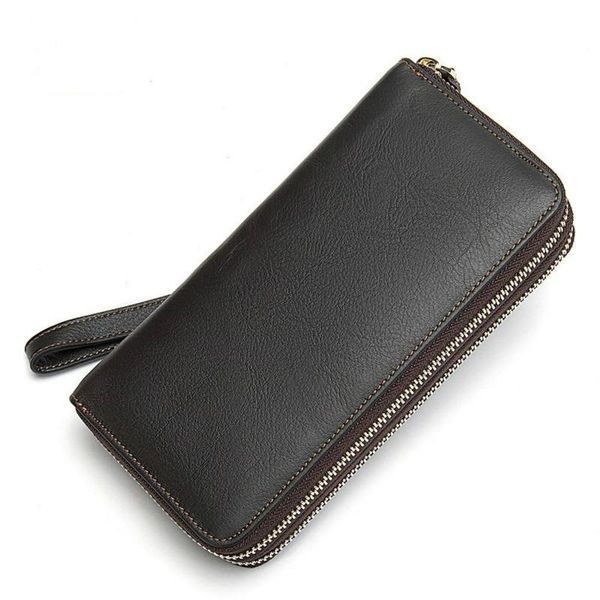 leather wallet for men men's long oil wax retro zipper coin purse card holder wallets, Red;black
leather wallet for men men's long oil wax retro zipper coin purse card holder wallets, Red;black
