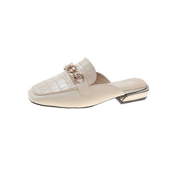 2021 new design metal chain decoration lady shoes pvc square toes for woman half slippers, Black
2021 new design metal chain decoration lady shoes pvc square toes for woman half slippers, Black