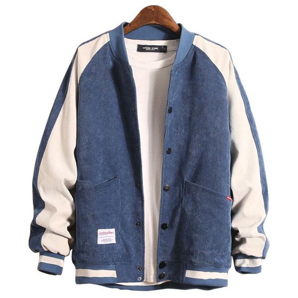 men's jackets autumn corduroy jacket men stand collar single breasted clothing patchwork hip hop baseball coats bomber jaquetas, Black;brown
men's jackets autumn corduroy jacket men stand collar single breasted clothing patchwork hip hop baseball coats bomber jaquetas, Black;brown