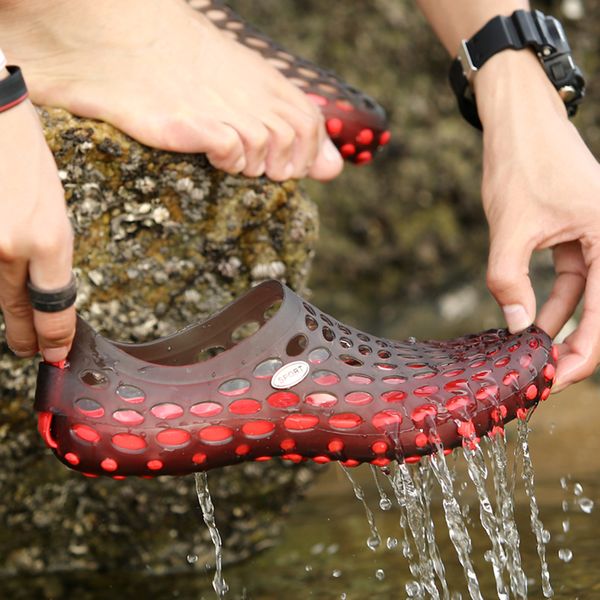 men beach slippers hollow out beach sandals casual breathable swimming slippers flats upstream aqua shoes water shoes for men, Black
men beach slippers hollow out beach sandals casual breathable swimming slippers flats upstream aqua shoes water shoes for men, Black