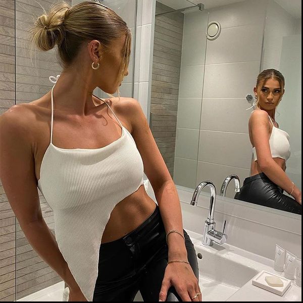 female white womens tank halter crop irregular hem backless cami y2k girl sleeveless streetwear women clothes summer
female white womens tank halter crop irregular hem backless cami y2k girl sleeveless streetwear women clothes summer