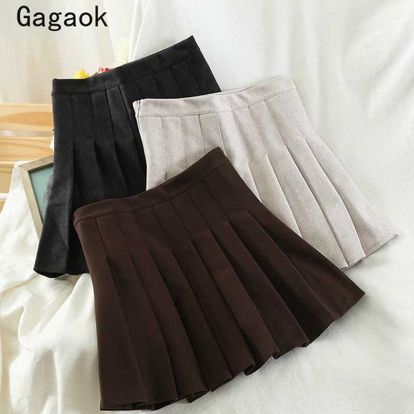 preppy style woman skirts spring autumn empire solid pleated mini students korean chic simple fashion wild skirt 210531, Black
preppy style woman skirts spring autumn empire solid pleated mini students korean chic simple fashion wild skirt 210531, Black