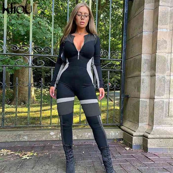 kliou patchwork zipper front jumpsuit women bodysuit romper round neck skinny elastic autumn sporty casual activewear streetwear, Black;white
kliou patchwork zipper front jumpsuit women bodysuit romper round neck skinny elastic autumn sporty casual activewear streetwear, Black;white