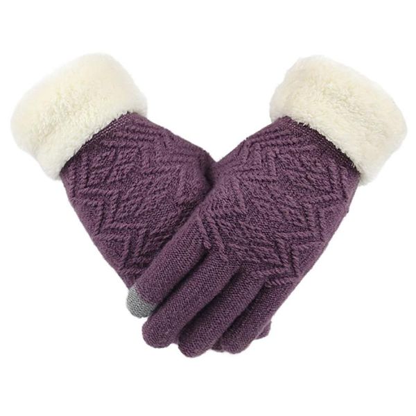 five fingers gloves womens keep warm velvet autumn winter knitted touchscreen casual fashion accessories mittens, Blue;gray
five fingers gloves womens keep warm velvet autumn winter knitted touchscreen casual fashion accessories mittens, Blue;gray