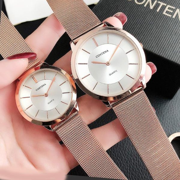 wristwatches ultra thin cuoples watches men and women mesh strap stainless steel band quartz pair gift for lovers, Slivery;brown
wristwatches ultra thin cuoples watches men and women mesh strap stainless steel band quartz pair gift for lovers, Slivery;brown