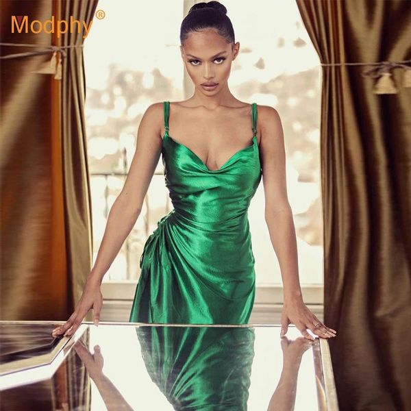 casual dresses 2021 autumn women's satin slit bodycon dress sleeveless spaghetti strap draped club evening party vestidos, Black;gray
casual dresses 2021 autumn women's satin slit bodycon dress sleeveless spaghetti strap draped club evening party vestidos, Black;gray