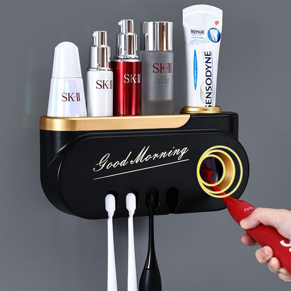 toothbrush holders wall mounted holder automatic toothpaste dispener squeezer makeup storage rack organizer for bathroom accessories
toothbrush holders wall mounted holder automatic toothpaste dispener squeezer makeup storage rack organizer for bathroom accessories