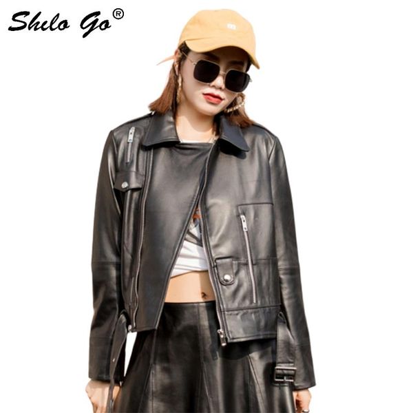 women's leather & faux genuine jacket highstreet moto black buckle belted sheepskin coat women autumn casual safari style zip outwear f
women's leather & faux genuine jacket highstreet moto black buckle belted sheepskin coat women autumn casual safari style zip outwear f
