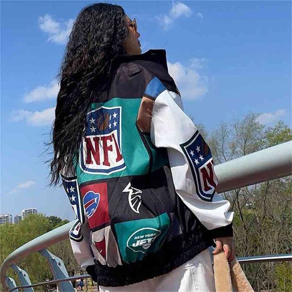 ladies winter jacket streetwear printed bomber ladies stitching retro windbreaker youth sweatshirt korean coat 210922, Black;brown
ladies winter jacket streetwear printed bomber ladies stitching retro windbreaker youth sweatshirt korean coat 210922, Black;brown