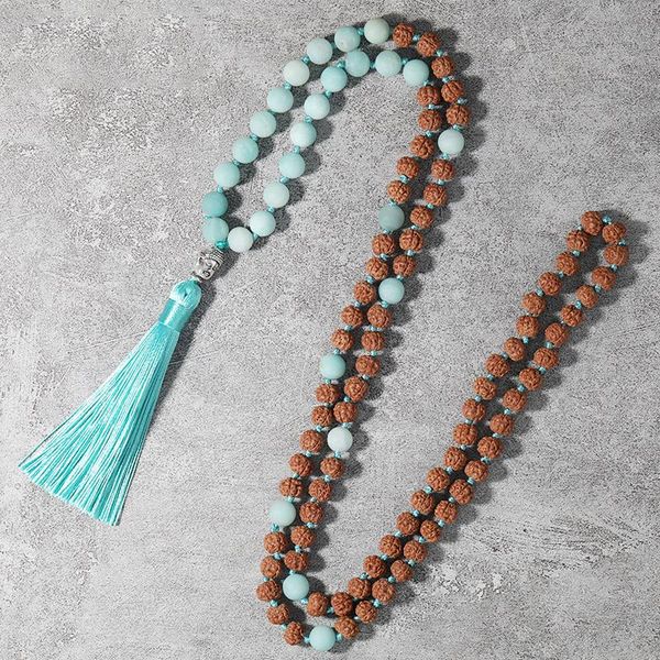 pendant necklaces japamala beaded knotted necklace rudraksha108 mala rosary blessing yoga meditation jewelry buddha head tassel, Silver
pendant necklaces japamala beaded knotted necklace rudraksha108 mala rosary blessing yoga meditation jewelry buddha head tassel, Silver